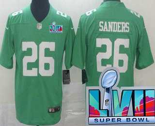 Men's Philadelphia Eagles #26 Miles Sanders Limited Green Rush Super Bowl LVII Vapor Jersey,We sell and wholesale Men's Philadelphia Eagles #26 Miles Sanders Limited Green Rush Super Bowl LVII Vapor Jersey on line form chian!